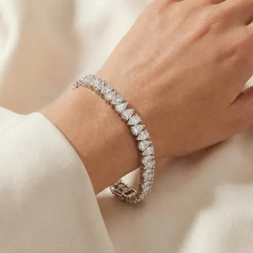Pear Cut Tennis Bracelet view 4