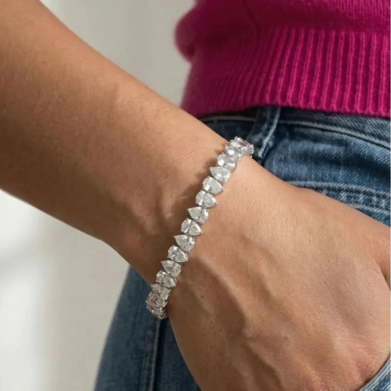 Pear Cut Tennis Bracelet view 2